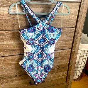Pattern One-Piece Swimsuit